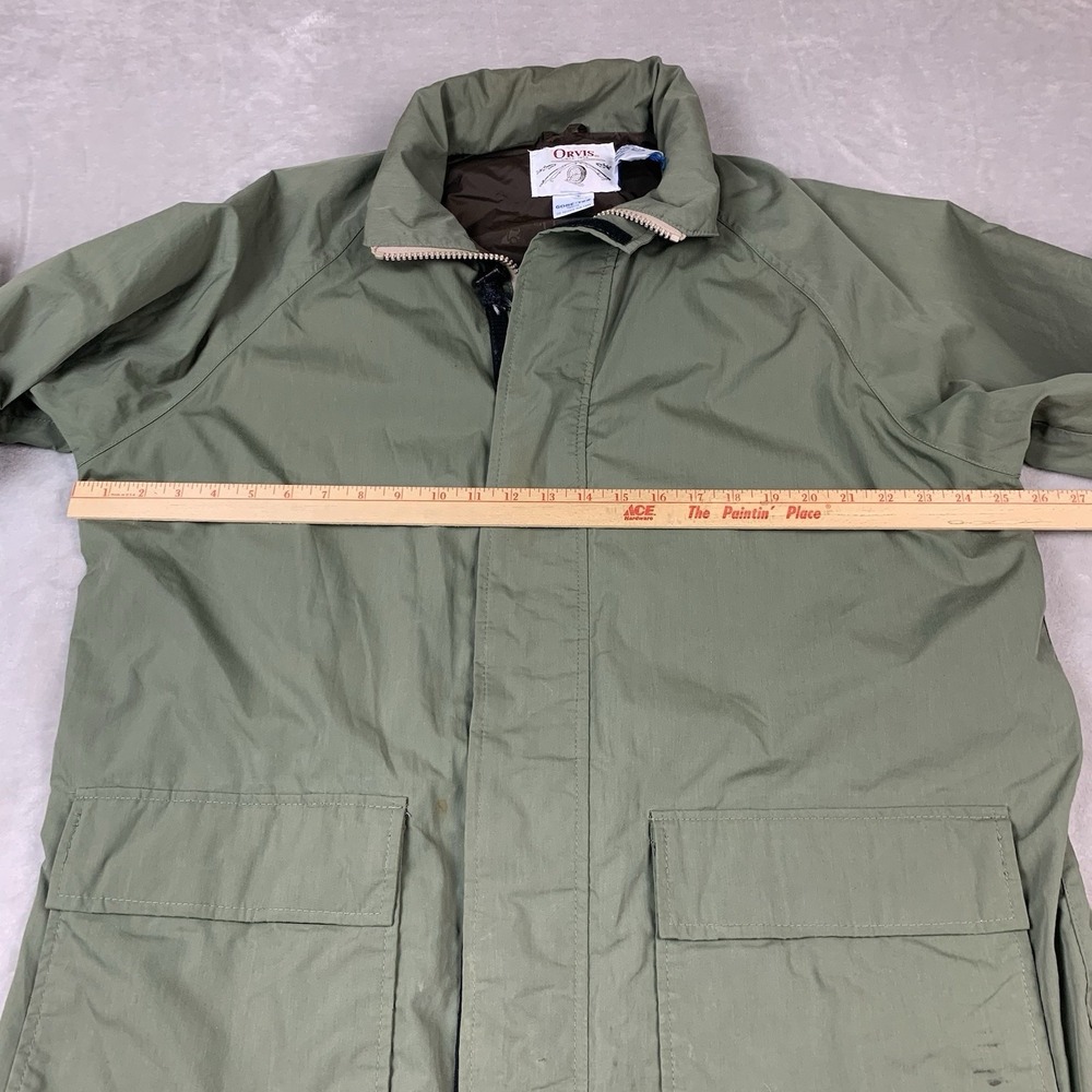 Orvis Gore-Tex Jacket XL Green Hood Vintage Lined Needs Cleaning* Windbreaker - Picture 4 of 9